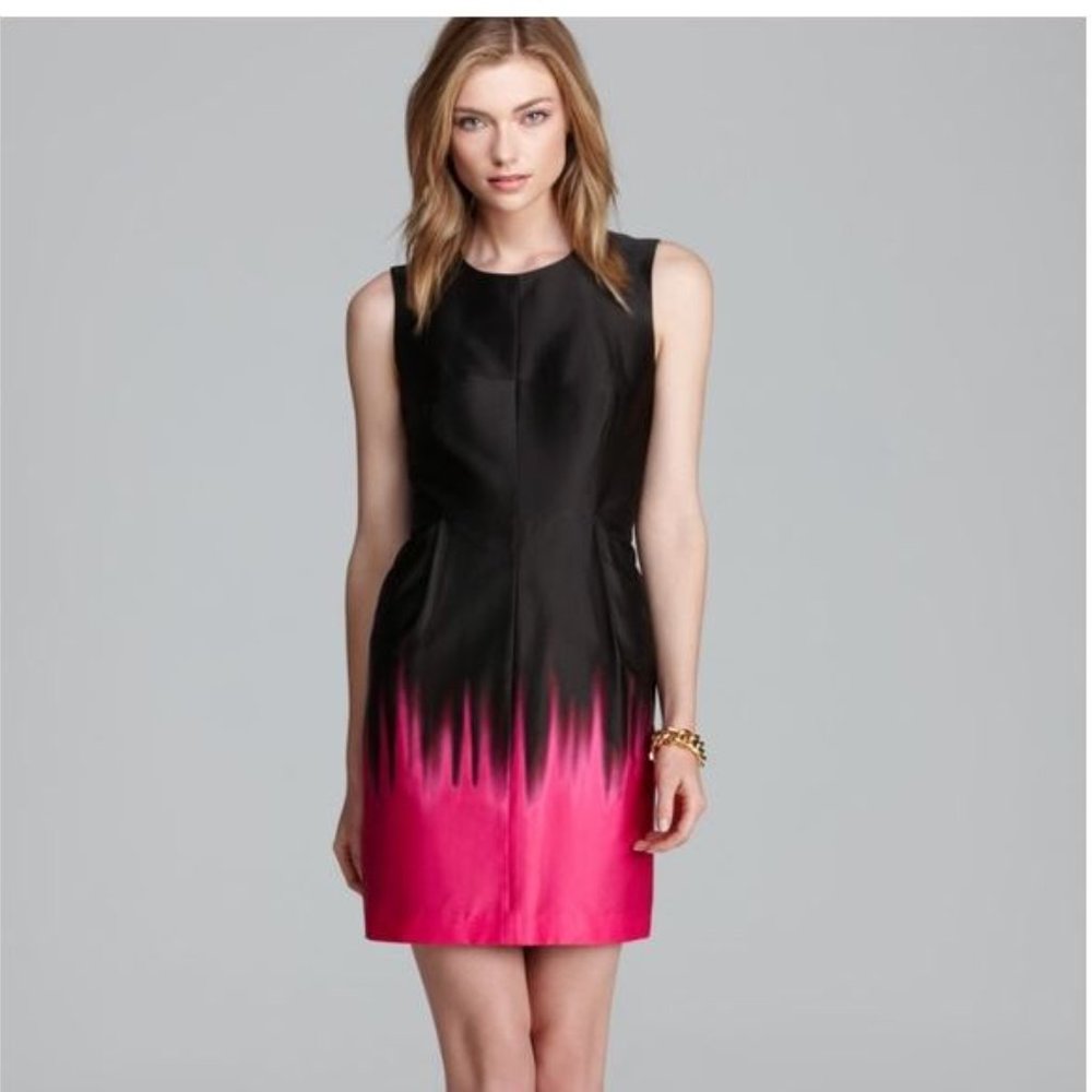 MILLY 'Coco' Ombré Sleeveless A-Line Mini Sheath Dress